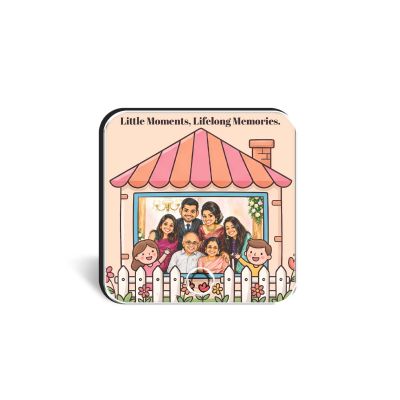 Customized Family Theme Musical Fridge Magnet with Built in Speaker Personalized Photo Frame Magnet for Refrigerator Audio Playback Sound Playing Memory Gift for Home Decor